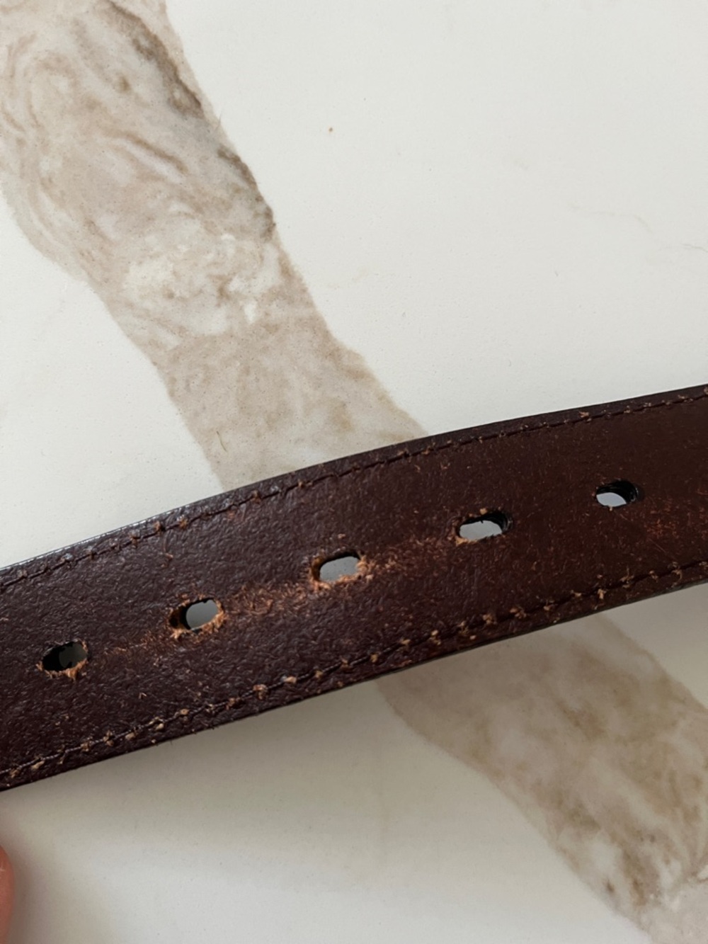 5.11 Tactical Series Classic Dark Brown Leather Belt with Brass Buckle - 40/42 - Picture 7 of 8
